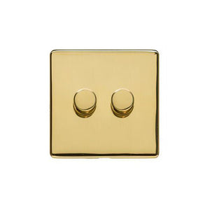 Studio Range Polished Brass Switches & Sockets, Y01 - 2G Multi Location Primary Dimmer by Heritage Brass By M-Marcus