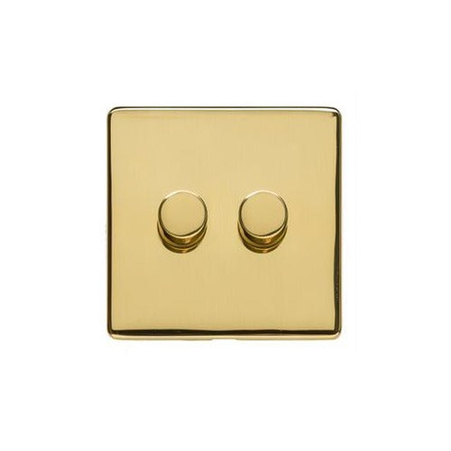 Studio Range Polished Brass Switches & Sockets, Y01 - 2G Multi Location Primary Dimmer by Heritage Brass By M-Marcus