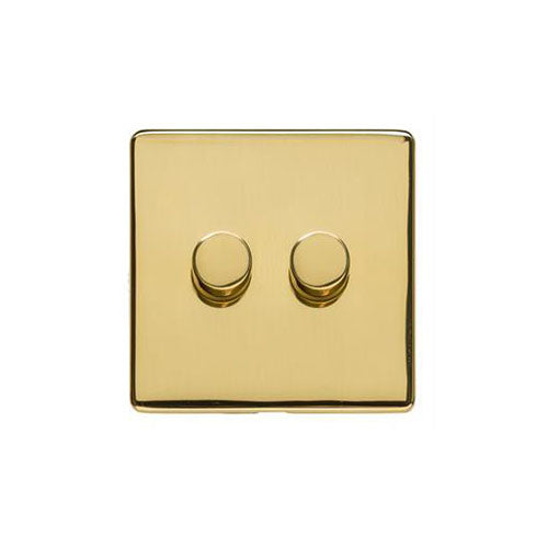 Studio Range Polished Brass Switches & Sockets, Y01 - 2G Multi Location Secondary Dimmer by Heritage Brass By M-Marcus