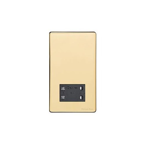 Studio Range Polished Brass Switches & Sockets, Y01 - Shaver Socket Output Voltage 110/240V by Heritage Brass By M-Marcus