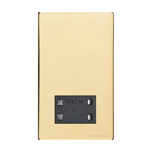 Studio Range Polished Brass Switches & Sockets, Y01 - Shaver Socket Output Voltage 110/240V by Heritage Brass By M-Marcus