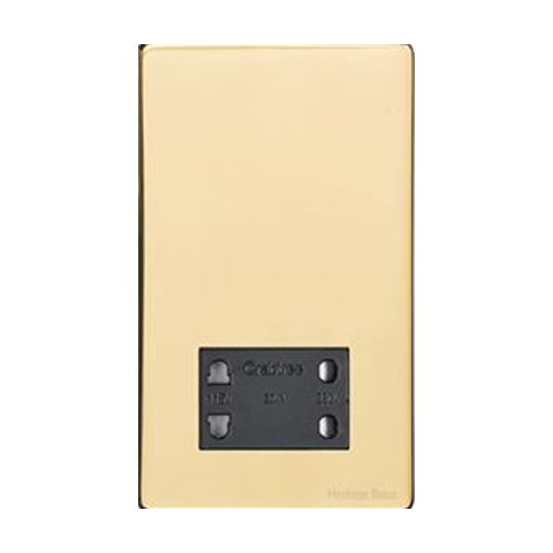 Studio Range Polished Brass Switches & Sockets, Y01 - Shaver Socket Output Voltage 110/240V by Heritage Brass By M-Marcus