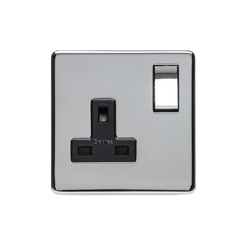 Studio Range Polished Chrome Switches & Sockets, Y02 - Single Socket (13 Amp) by Heritage Brass By M-Marcus