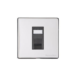 Studio Range Polished Chrome Switches & Sockets, Y02 - 1 Gang RJ45 by Heritage Brass By M-Marcus