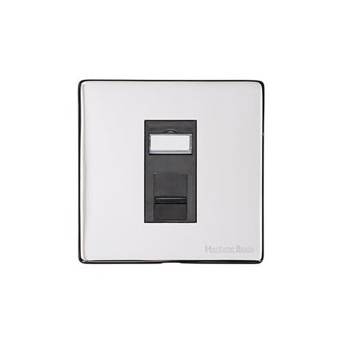 Studio Range Polished Chrome Switches & Sockets, Y02 - 1 Gang RJ45 by Heritage Brass By M-Marcus