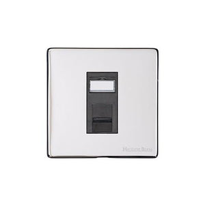 Studio Range Polished Chrome Switches & Sockets, Y02 - 1 Gang RJ45 by Heritage Brass By M-Marcus