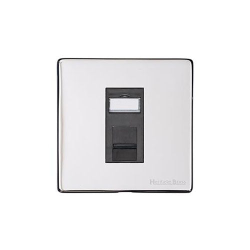 Studio Range Polished Chrome Switches & Sockets, Y02 - 1 Gang RJ45 by Heritage Brass By M-Marcus