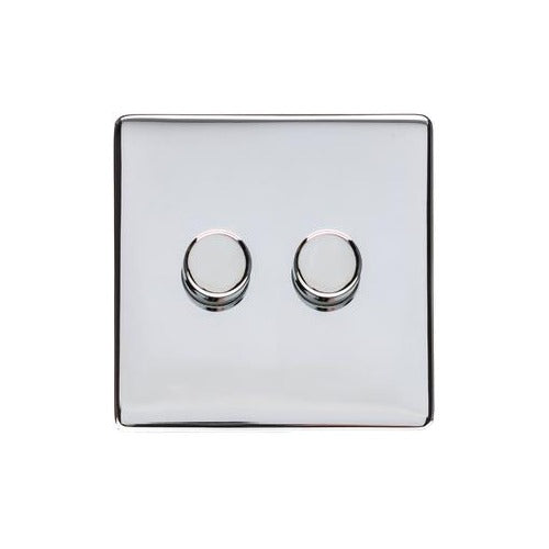 Studio Range Polished Chrome Switches & Sockets, Y02 - 2G Multi Location Secondary Dimmer by Heritage Brass By M-Marcus