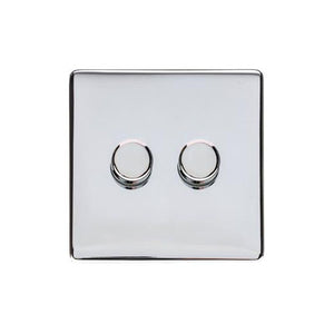 Studio Range Polished Chrome Switches & Sockets, Y02 - 2G Multi Location Primary Dimmer by Heritage Brass By M-Marcus
