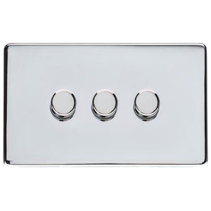 Studio Range Polished Chrome Switches & Sockets, Y02 - 3G Multi Location Primary Dimmer by Heritage Brass By M-Marcus