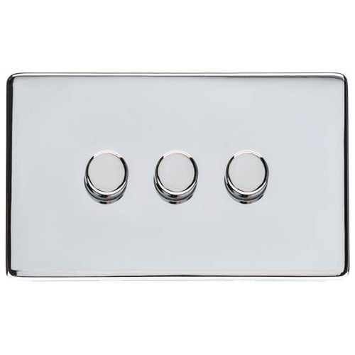 Studio Range Polished Chrome Switches & Sockets, Y02 - 3G Multi Location Secondary Dimmer by Heritage Brass By M-Marcus