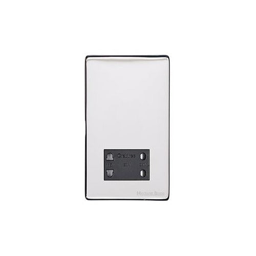 Studio Range Polished Chrome Switches & Sockets, Y02 - Shaver Socket Output Voltage 110/240V by Heritage Brass By M-Marcus