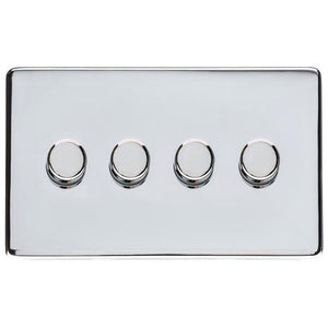 Studio Range Polished Chrome Switches & Sockets, Y02 - 4G Multi Location Primary Dimmer by Heritage Brass By M-Marcus