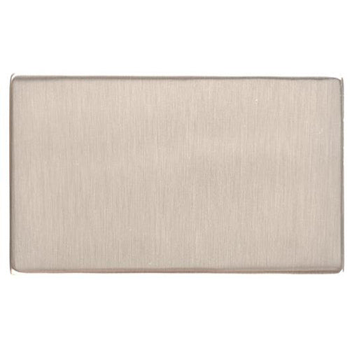 Studio Range Satin Nickel Switches & Sockets, Y05 - Double Blank Plate by Heritage Brass By M-Marcus