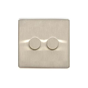 Studio Range Satin Nickel Switches & Sockets, Y05 - 2G Multi Location Secondary Dimmer by Heritage Brass By M-Marcus