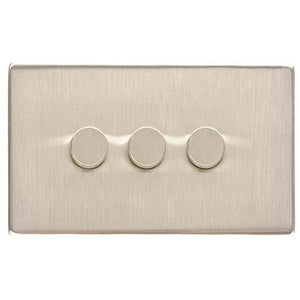 Studio Range Satin Nickel Switches & Sockets, Y05 - 3G Multi Location Primary Dimmer by Heritage Brass By M-Marcus