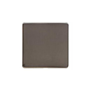Studio Range Polished Bronze Switches & Sockets, Y07 - Single Blank Plate by Heritage Brass By M-Marcus