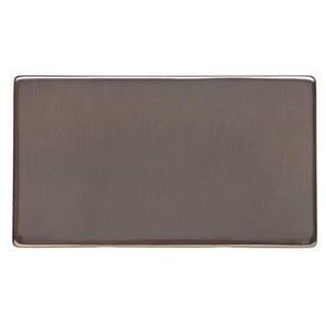 Studio Range Polished Bronze Switches & Sockets, Y07 - Double Blank Plate by Heritage Brass By M-Marcus