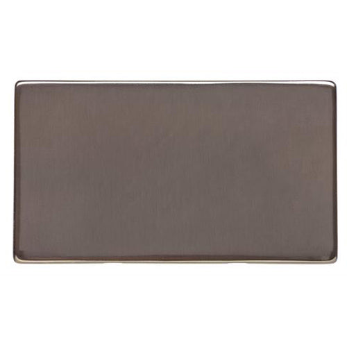Studio Range Polished Bronze Switches & Sockets, Y07 - Double Blank Plate by Heritage Brass By M-Marcus