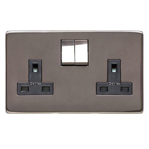 Studio Range Polished Bronze Switches & Sockets, Y07 - Double Socket (13 Amp) by Heritage Brass By M-Marcus