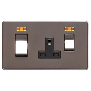 Studio Range Polished Bronze Switches & Sockets, Y07 - 45A Cooker Unit + 13A Socket by Heritage Brass By M-Marcus