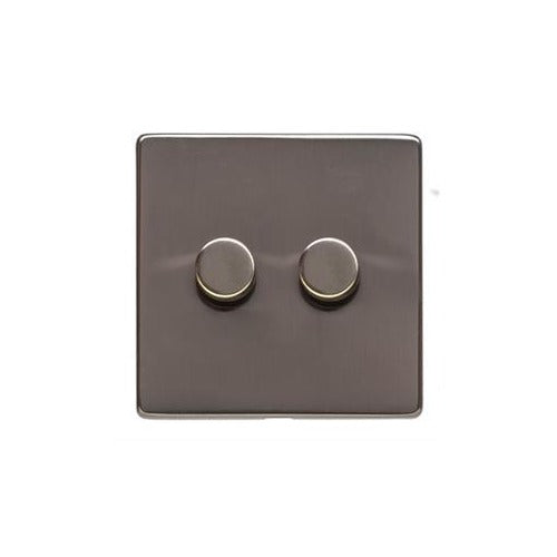 Studio Range Polished Bronze Switches & Sockets, Y07 - 2G Multi Location Secondary Dimmer by Heritage Brass By M-Marcus