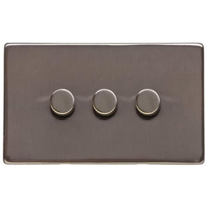 Studio Range Polished Bronze Switches & Sockets, Y07 - 3G Multi Location Primary Dimmer by Heritage Brass By M-Marcus