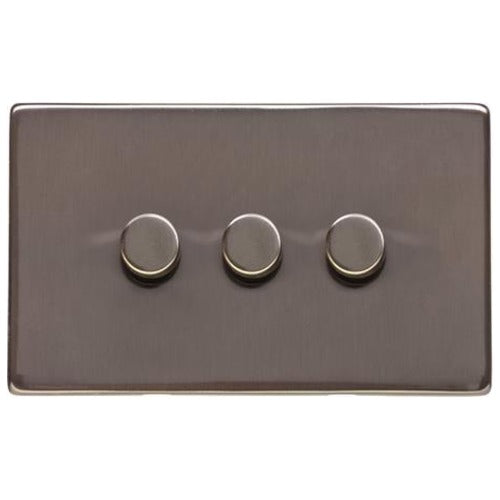 Studio Range Polished Bronze Switches & Sockets, Y07 - 3G Multi Location Primary Dimmer by Heritage Brass By M-Marcus