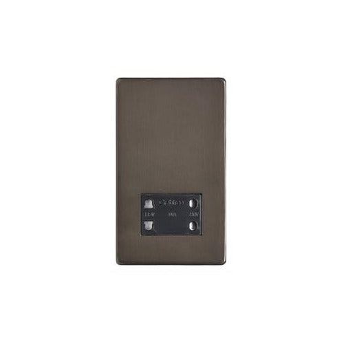 Studio Range Polished Bronze Switches & Sockets, Y07 - Shaver Socket Output Voltage 110/240V by Heritage Brass By M-Marcus