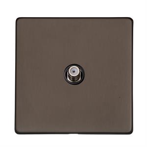 Studio Range - Matt Bronze - 1 Gang Satellite Socket