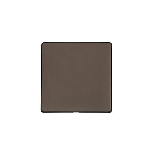 Studio Range Matt Bronze Switches & Sockets, Y09 - Single Blank Plate by Heritage Brass By M-Marcus