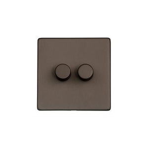 Studio Range Matt Bronze Switches & Sockets, Y09 - 2G Multi Location Primary Dimmer by Heritage Brass By M-Marcus