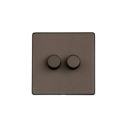 Studio Range Matt Bronze Switches & Sockets, Y09 - 2G Multi Location Primary Dimmer by Heritage Brass By M-Marcus