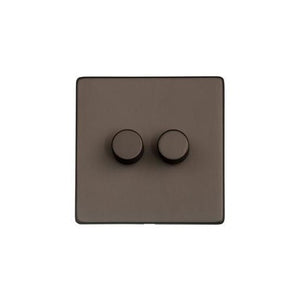 Studio Range Matt Bronze Switches & Sockets, Y09 - 2G Multi Location Primary Dimmer by Heritage Brass By M-Marcus