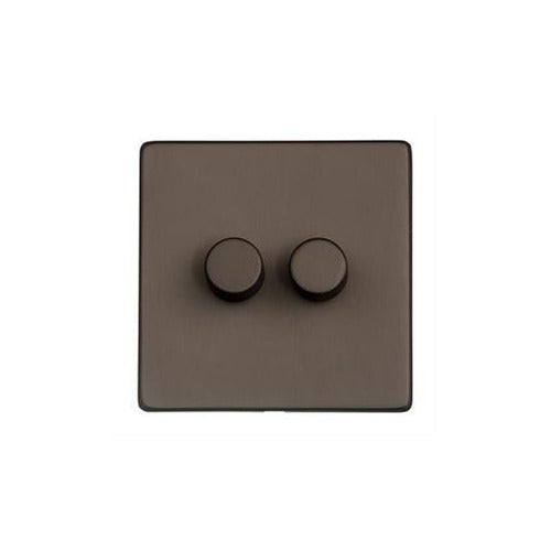 Studio Range Matt Bronze Switches & Sockets, Y09 - 2G Multi Location Primary Dimmer by Heritage Brass By M-Marcus