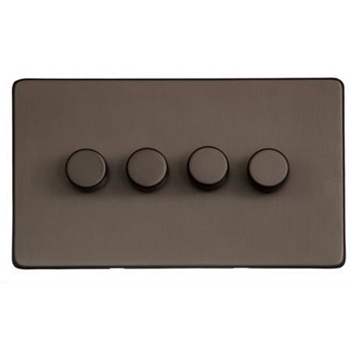 Studio Range Matt Bronze Switches & Sockets, Y09 - 4G Multi Location Secondary Dimmer by Heritage Brass By M-Marcus
