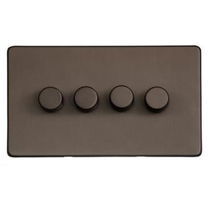 Studio Range Matt Bronze Switches & Sockets, Y09 - 4G Multi Location Primary Dimmer by Heritage Brass By M-Marcus