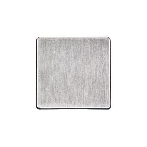 Studio Range Satin Chrome Switches & Sockets, Y33 - Single Blank Plate by Heritage Brass By M-Marcus
