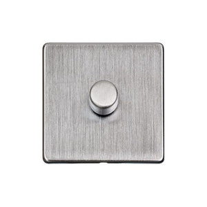 Studio Range Satin Chrome Switches & Sockets, Y33 - 1G Multi Location Secondary Dimmer by Heritage Brass By M-Marcus