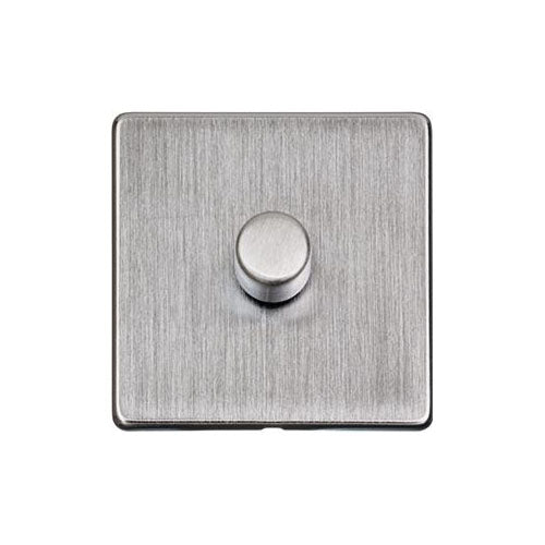Studio Range-Satin Chrome-1 Gang LED Dimmer (Compatible with LED Lamps)