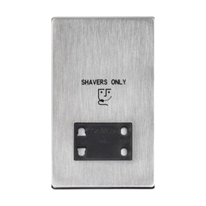 Studio Range Satin Chrome Switches & Sockets, Y33 - Shaver Socket Output Voltage 110/240V by Heritage Brass By M-Marcus
