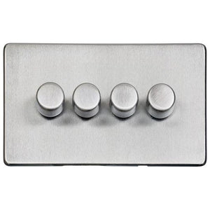 Studio Range Satin Chrome Switches & Sockets, Y33 - 4G Multi Location Primary Dimmer by Heritage Brass By M-Marcus