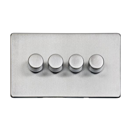 Studio Range Satin Chrome Switches & Sockets, Y33 - 4G Multi Location Secondary Dimmer by Heritage Brass By M-Marcus