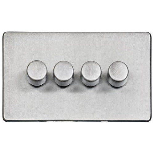 Studio Range Satin Chrome Switches & Sockets, Y33 - 4G Multi Location Secondary Dimmer by Heritage Brass By M-Marcus