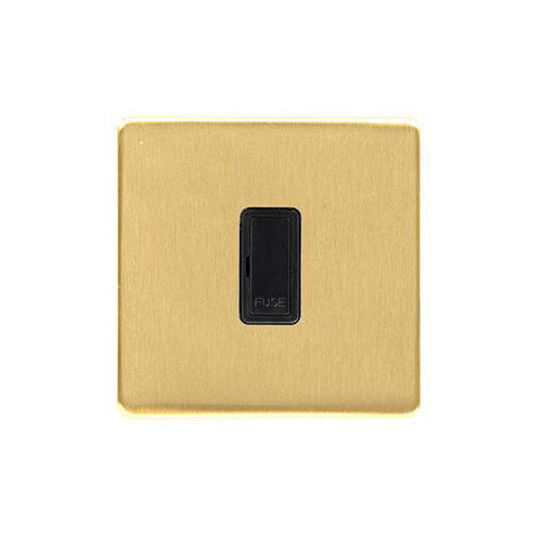 Studio Range Satin Brass Switches & Sockets, Y44 - Unswitched Spur (13 Amp) by Heritage Brass By M-Marcus