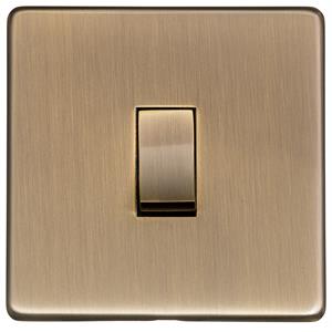 Studio Range - Antique Brass - 1 Gang Switch (10 Amp)