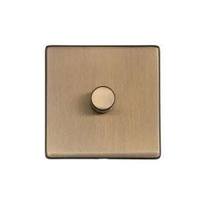 Studio Range Antique Brass Switches & Sockets, Y91 - 1G Multi Location Secondary Dimmer by Heritage Brass By M-Marcus