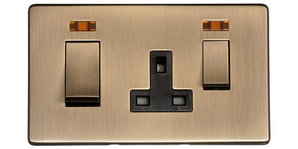 Studio Range - Antique Brass - 45A Cooker Unit/13A Socket