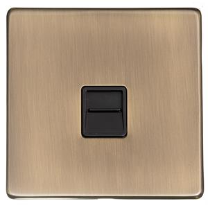 Studio Range - Antique Brass - 1 Gang Secondary Line Socket