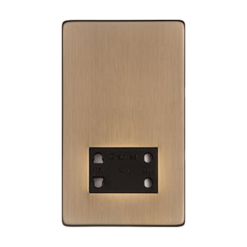 Studio Range Antique Brass Switches & Sockets, Y91 - Shaver Socket Output Voltage 110/240V by Heritage Brass By M-Marcus